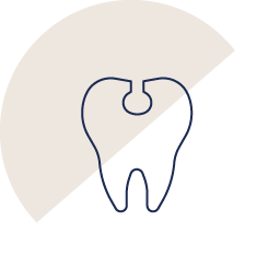 岩手県盛岡市の歯医者・インプラント歯科「高橋衛歯科医院」|歯に穴が空いている状態を表すアイコン