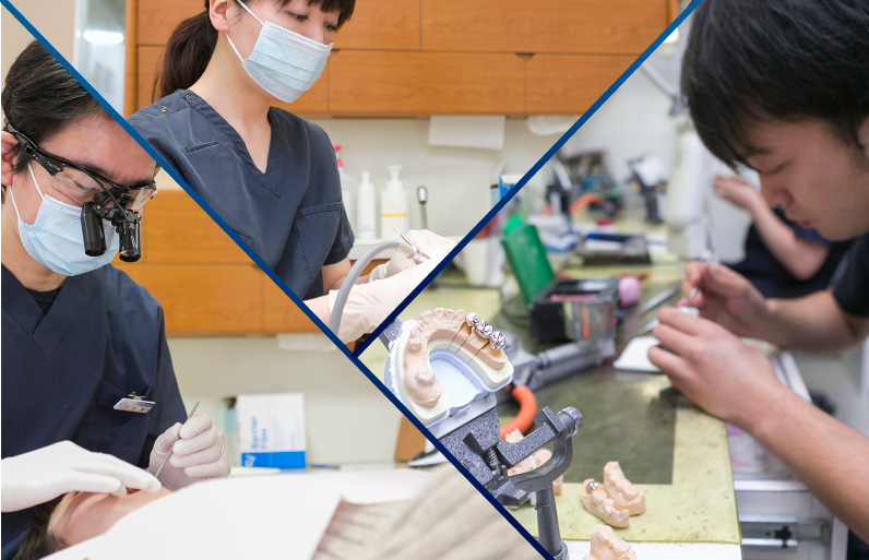 それぞれの専門分野の仕事の様子